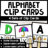 Alphabet Clip Cards Activity: Upper Case, Lower Case Match