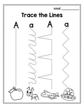 alphabet tracing worksheets fine motor skill activities tpt