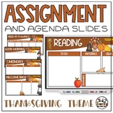 Assignment Slides Thanksgiving Theme Daily and Weekly | Mo