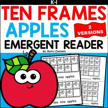 Preview of Back to School Emergent Reader | Apples | Ten Frames to 20