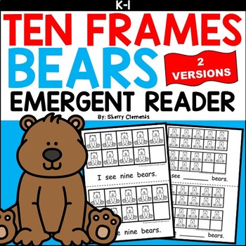 Preview of Bears | Emergent Reader | Ten Frames | Number Words | Numbers to 20