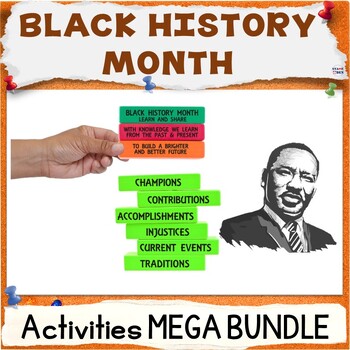 Preview of 50% OFF Black History Month Activity Packet Middle School Worksheets MEGA Bundle