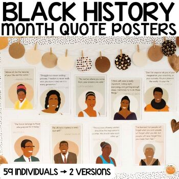 Preview of Black History Month Quote Posters for Bulletin Board & Classroom Decor