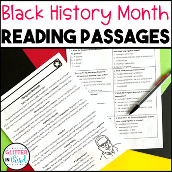 Preview of Black History Nonfiction Biography Reading Comprehension Passages