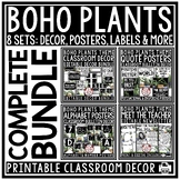 Boho Plant Theme Classroom Décor Back to School Editable M