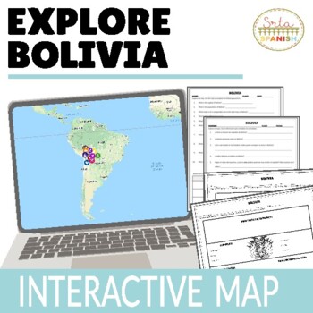 Preview of Bolivia Virtual Field Trip Digital Map Activities SPANISH AND ENGLISH