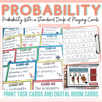 Preview of Chance and Probability Activities | Theoretical Probability Playing Cards