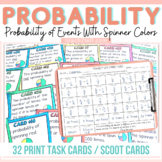 Theoretical Probability Activities Spinner Colors Print & 