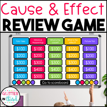 Preview of Cause and Effect Review Game Activity Reading Test Prep Powerpoint
