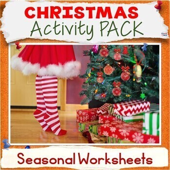 Preview of 50% OFF Christmas Activity Packet, Middle School Festive Winter Worksheets