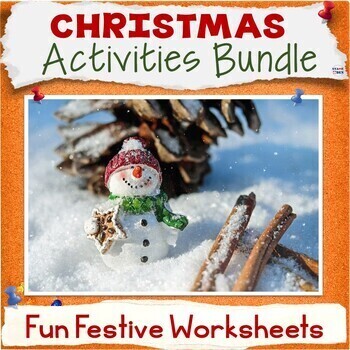Preview of 50% OFF Christmas Activity Packet, Middle School Fun Winter Worksheets Bundle