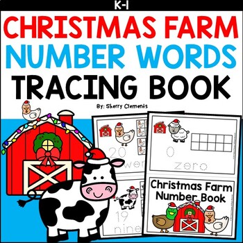 Preview of Christmas | Farm Animals | Numbers | 0-20 | Number Words | Tracing