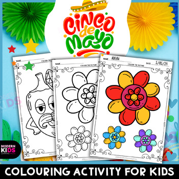 Preview of Cinco De Mayo Coloring Pages - Fiesta Coloring Activities for Kids