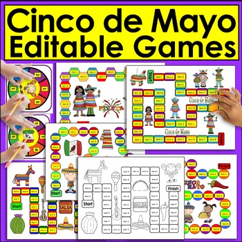 FLASH FREEBIE Cinco de Mayo Sight Word Game Boards EDITABLE For Your Own Lists