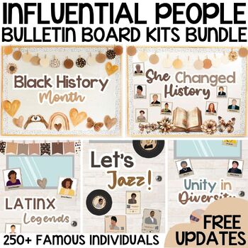 Preview of Classroom Decor & Bulletin Board - Influential People - Growing Bundle - LGBTQ+
