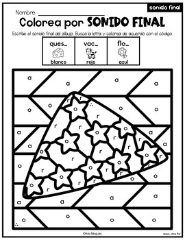 Colorea por SONIDO FINAL | noviembre by Hola Bilinguals - Dayana Garcia