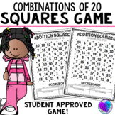 Combination of 20 - Addition Squares Math Game