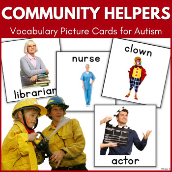 Preview of Community Helpers Picture Cards Autism Visuals Careers Jobs Special Education