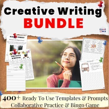 Preview of 50% OFF Creative Writing Activity Packet - Middle School ELA Prompts Bundle