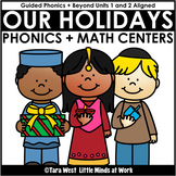 Holidays Literacy and Math Centers