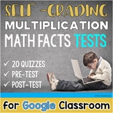 Self Grading Multiplication to 100 Tests with Pre/Post Tes