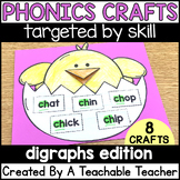 50% OFF Digraphs Phonics Crafts for CH, CK, SH, TH, WH Con