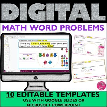 Preview of Digital Interactive Notebook Math Editable Math Problems Morning Math Activities