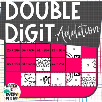 Preview of Double Digit Addition without Regrouping Kindness Math Differentiated Version