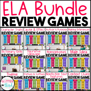 Preview of ELA Test Prep Reading SOL Review Game Practice BUNDLE
