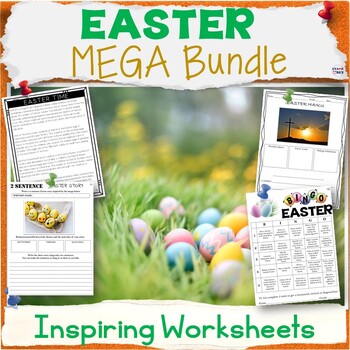 Preview of 50% OFF Easter Activities, Middle School ELA Worksheets, Spring MEGA Bundle