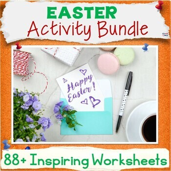 Preview of 50% OFF Easter Activity Packet - Middle School ELA Worksheets, NO PREP Bundle
