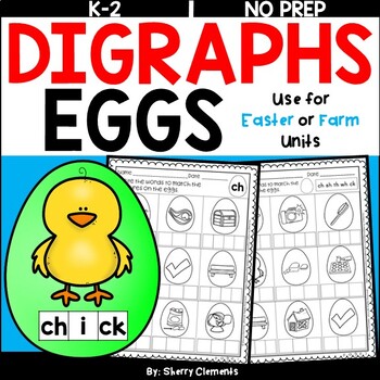 Preview of Easter Digraphs | Eggs | Spring | Farm | Worksheets | Write the Word