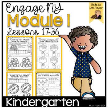 Preview of Engage NY Kindergarten Module 1 Lessons 17-36 Print and Digital Resource