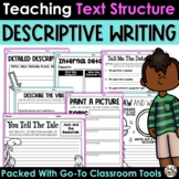 Descriptive Writing 3rd 4th Grade Text Structure Review & 