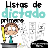 Ortografía Dictado Primer Grado Spelling List Spanish