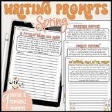 Spring Writing Prompts: ELA Test Prep Narrative, Opinion, 