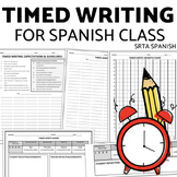 Timed Writing for Spanish Class Spanish Learning Activitie