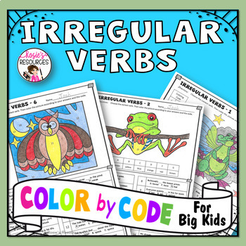 Preview of Color by Code Grammar - Irregular Verbs