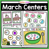 March Centers | Math Literacy Fine Motor Skills | Preschool Kindergarten