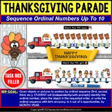 Ordinal Numbers to 10 Thanksgiving Parade Task Box Filler 