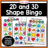 Shape Bingo Game | 2D and 3D Shape Recognition | Solid Shapes
