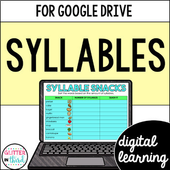 Preview of Syllables Reading Activities for Google Classroom Digital