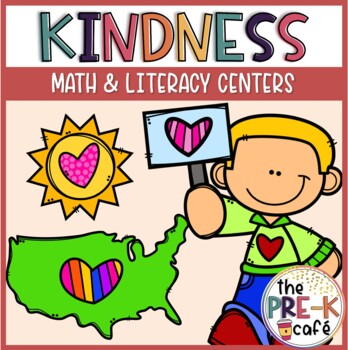 Preview of Kindness Math Phonics Letters and Literacy Centers Activities | Friends 
