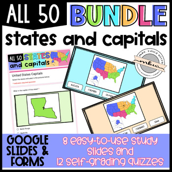 Preview of All 50 States and Capitals BUNDLE!