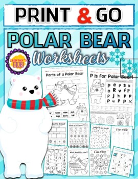 Preview of POLAR BEAR | WINTER | JANUARY PRE-K WORKSHEETS PACKET