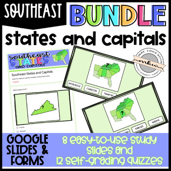 Preview of Southeast States and Capitals BUNDLE!