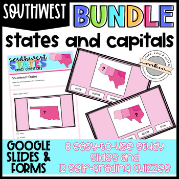 Preview of Southwest States and Capitals BUNDLE!