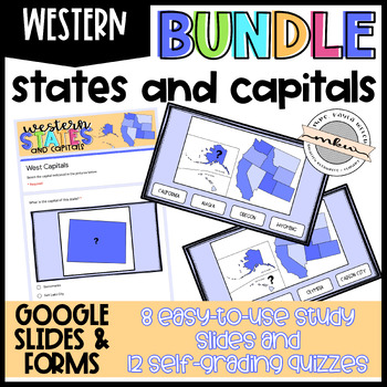 Preview of Western States and Capitals BUNDLE!