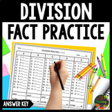 Division Facts Practice Worksheets Timed Drills | Division