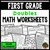 First Grade Math Packet - Doubles, Doubles Plus One and Ne